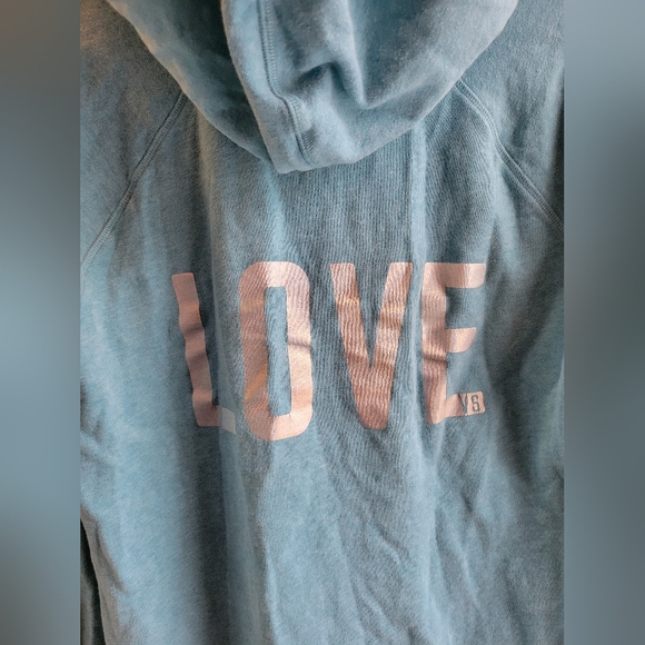 Victoria’s Secret pullover hoodie LOVE-teal - Picture 4 of 12